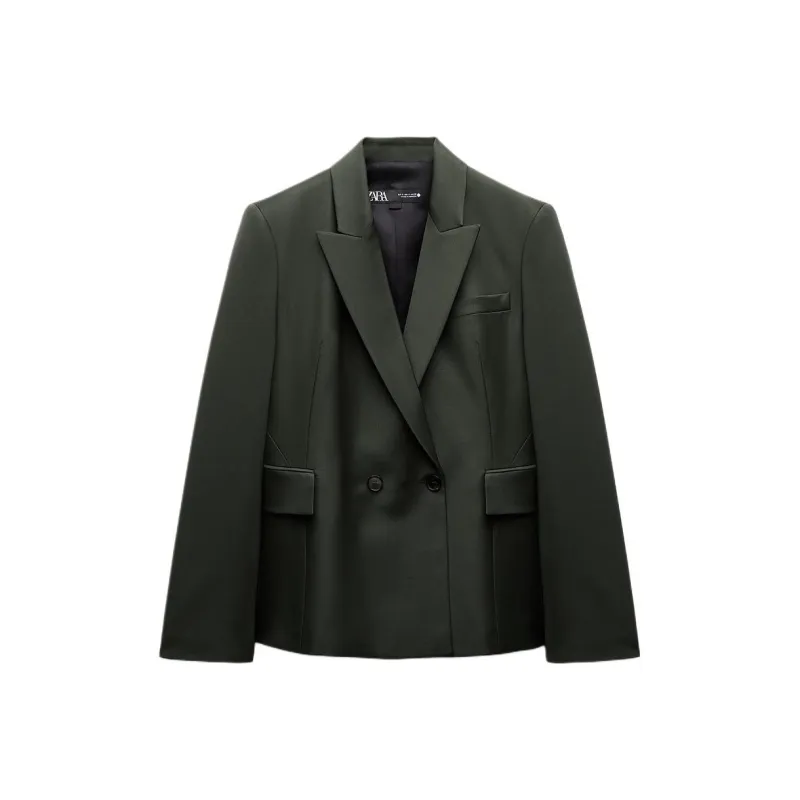 ZARA Business Suit Women's Army Green-0