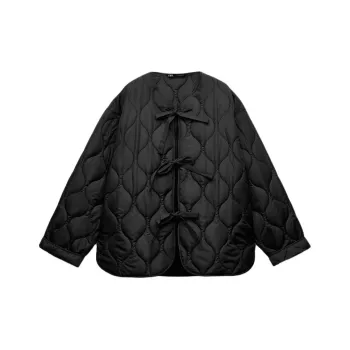 ZARA Trf Puffer Jacket Women's Black