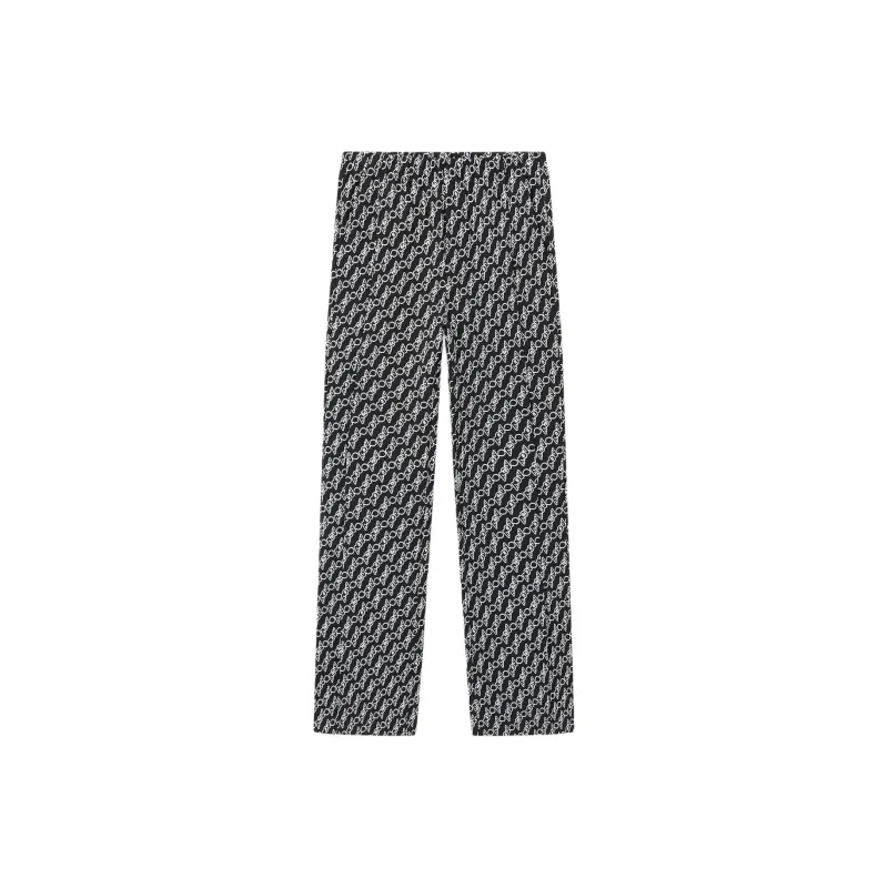 EICHITOO Casual Pants Women's Black Pattern-0