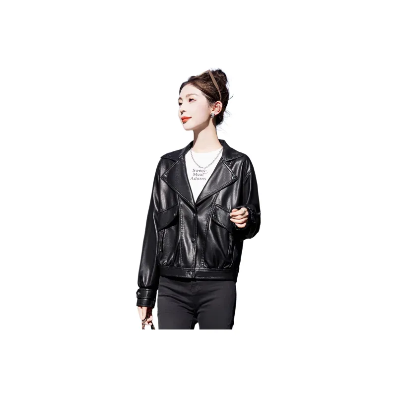 Yi Mengyuan Leather Jacket Women's-1
