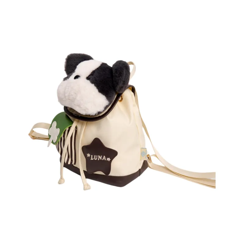 LUNA'S JOURNEY Polyester Backpack Medium Size Unisex Ivory-2