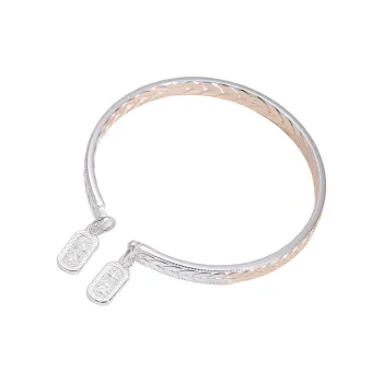 HAOYINFANG 999 Fine Silver Bangles Women's