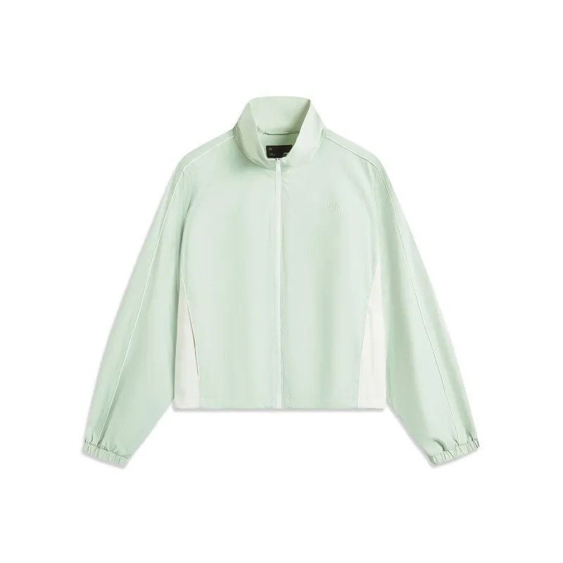 LiNing Sports Life Collection Trench Coat Women's Ice Cream Green-0