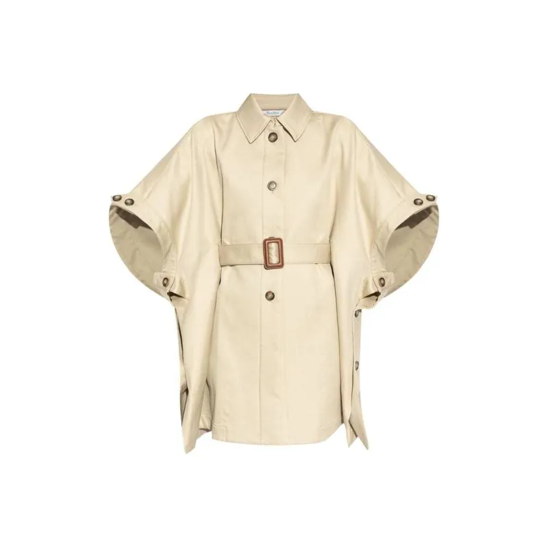 MaxMara Agape Belted Poncho-0