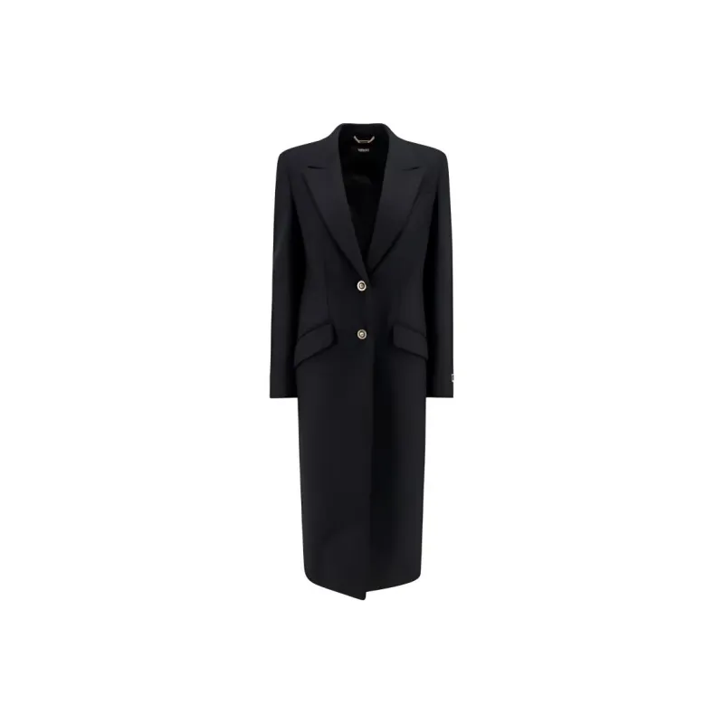 VERSACE Single-Breasted Long Coat-0