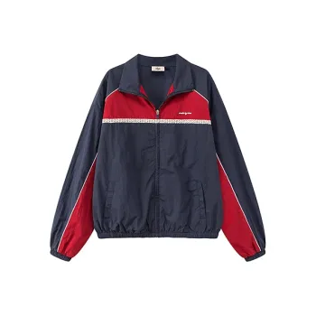 CHUU Cropped Coat Women's Navy Blue