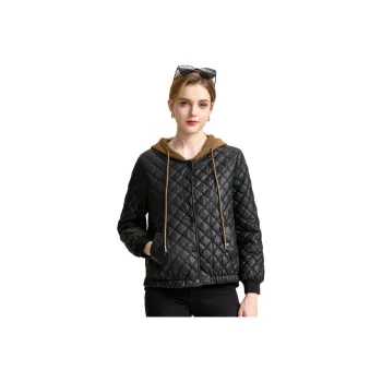 FENHONGMALI Puffer Jacket Women's Black