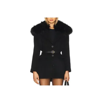 Self portrait Coat Women's Black