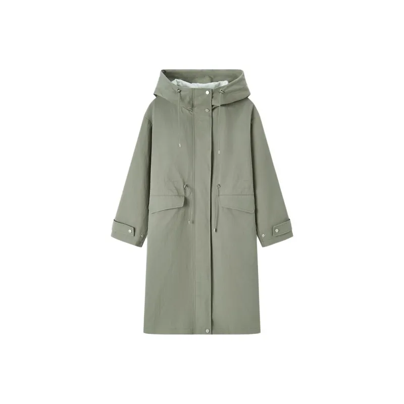EICHITOO Trench Coat Women's Army Green-0