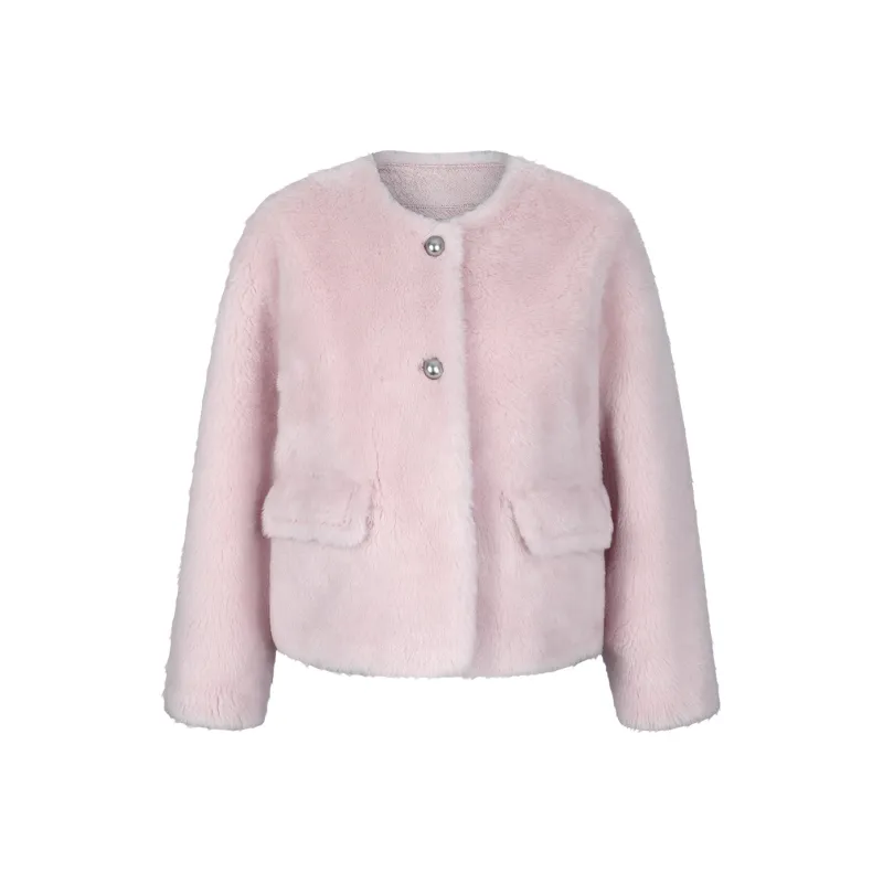 JESSYLINE Velvet feel Coat Women's Dark Pink-0