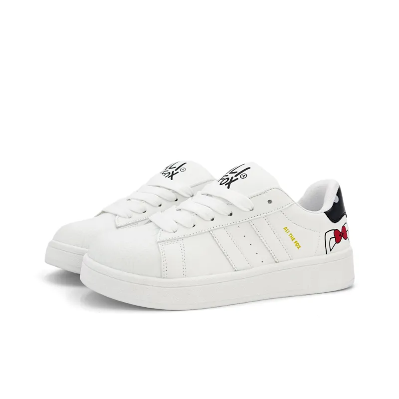ALI THE FOX Skateboard Shoes Women's Low Top White-3