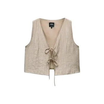 ZARA Vests Women's Yellow