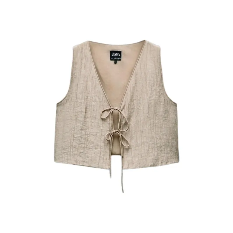 ZARA Vests Women's Yellow-0