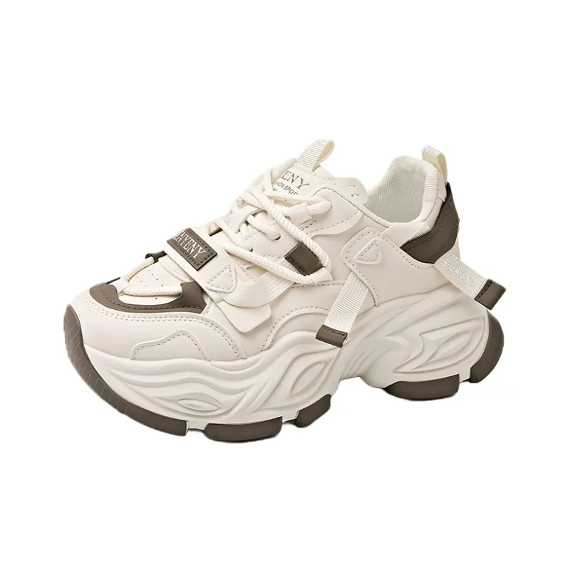 SUPEREDGE Slip Resistant And Abrasion Resistant Coverage Low Top Chunky Sneakers Women's-6