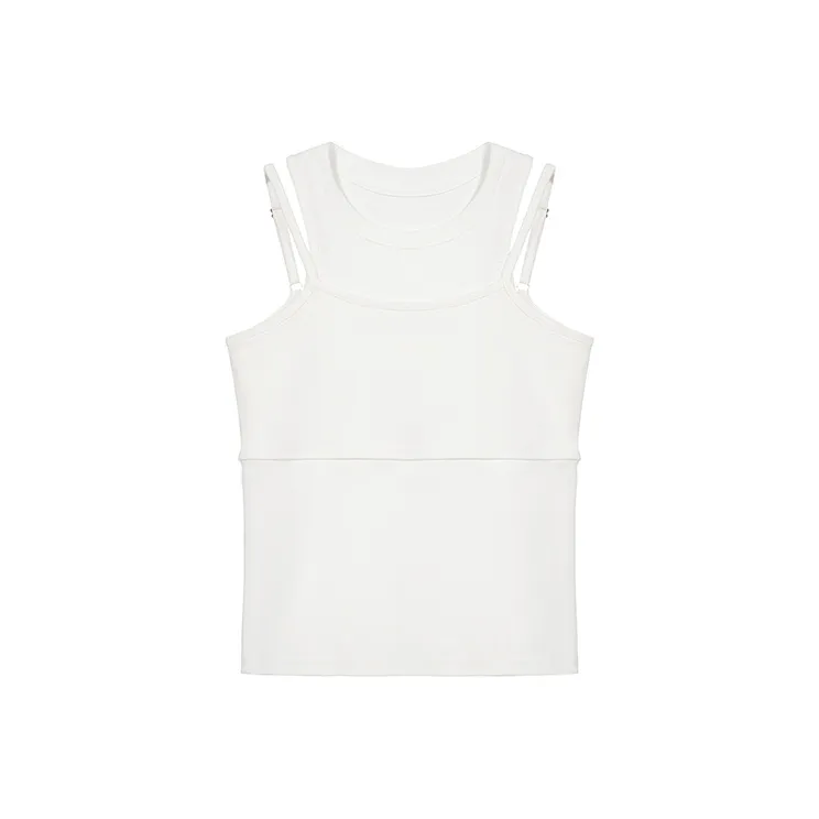 Ning Cai Yuer Tank Tops Women's White-0