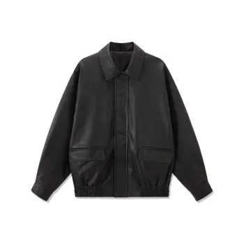 COMBO Leather Jacket Unisex Black
