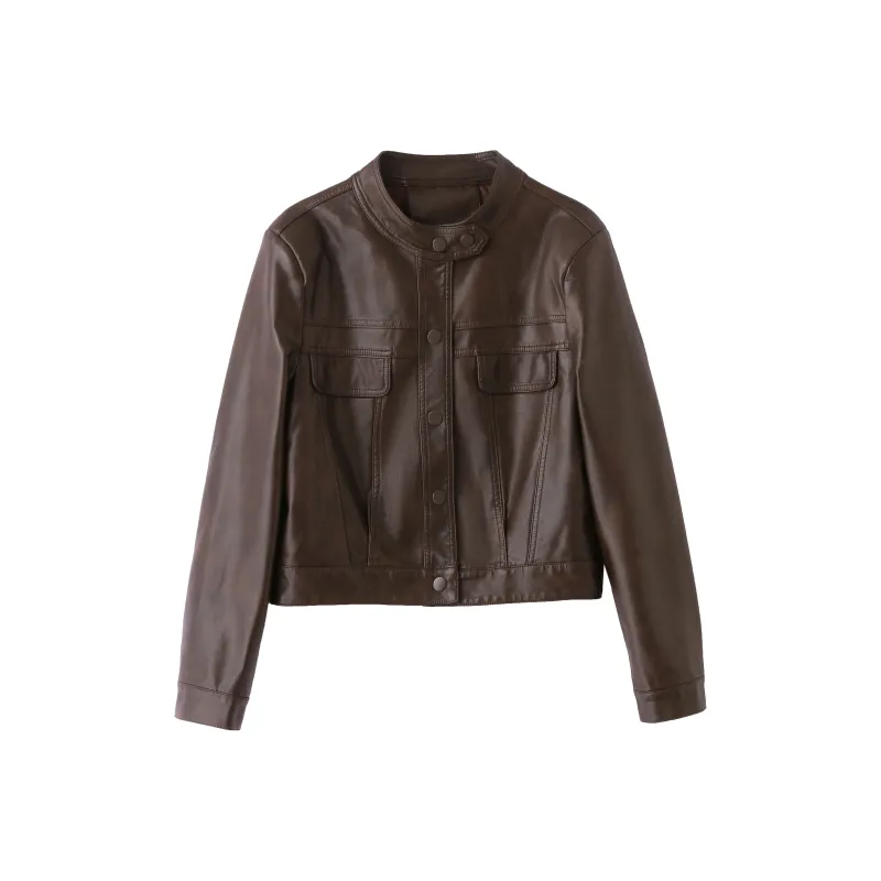 Yi Mengyuan Leather Jacket Women's-0