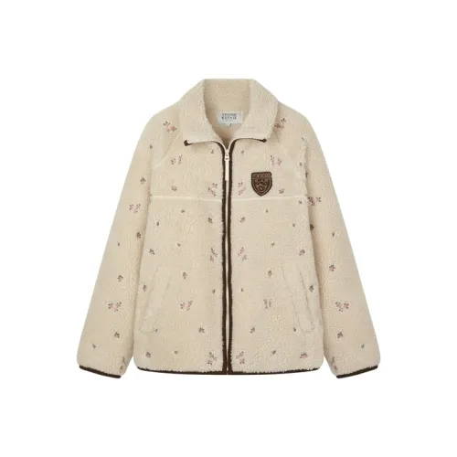 Teenie Weenie Velvet feel Coat Women's Light Khaki