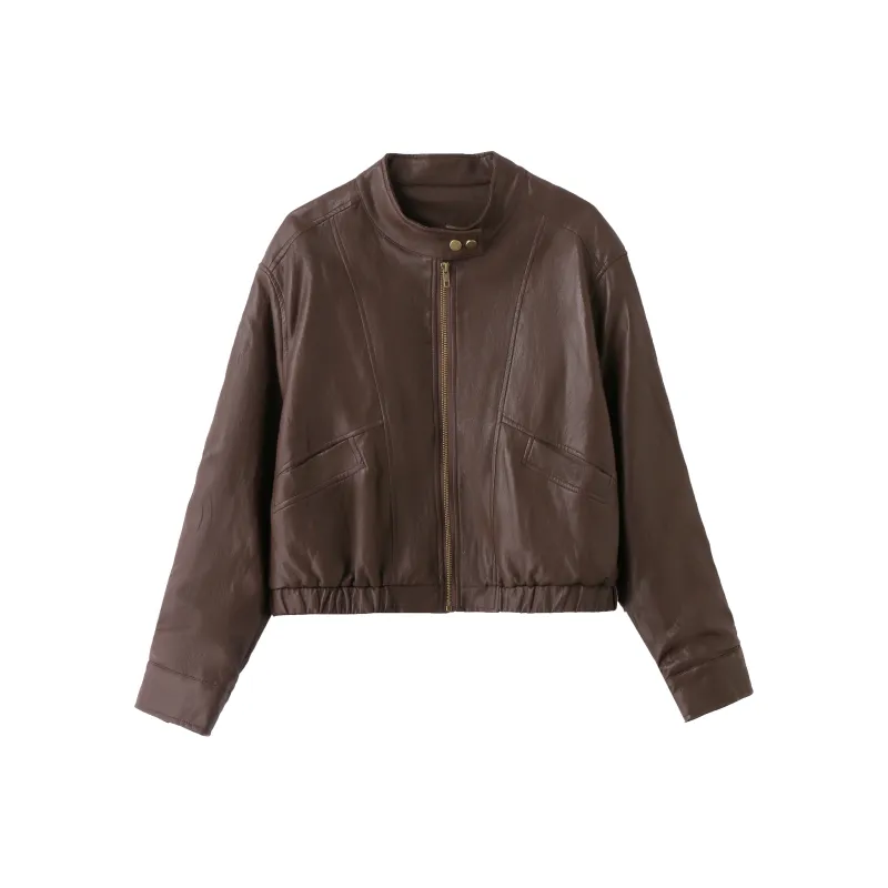 Yi Mengyuan Leather Jacket Women's-0