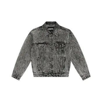 SMFK Denim Jacket Unisex Storm Garden Gray