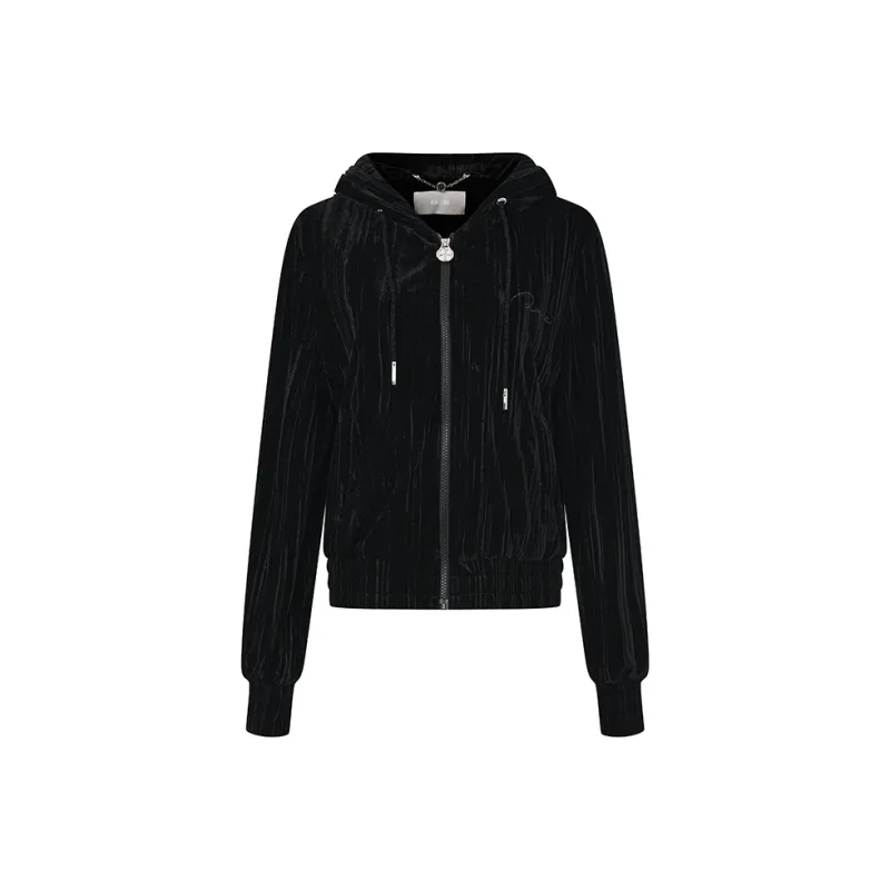 RARE Velvet feel Coat Women's Black-0