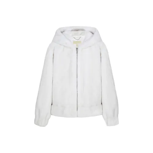 MICHAEL KORS SS24 Velvet feel Coat Women's White