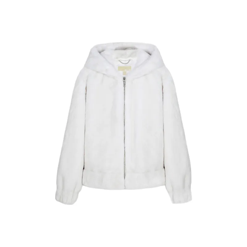 MICHAEL KORS SS24 Velvet feel Coat Women's White-0