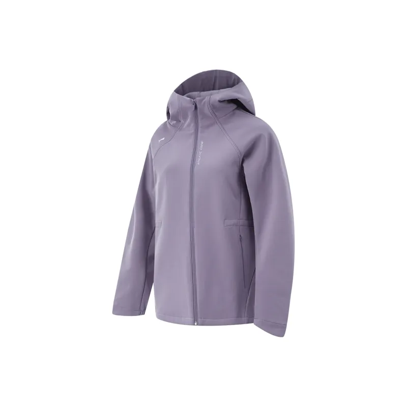 LiNing Lotus Leaf Trench Coat Women's Crow Gray Purple-0