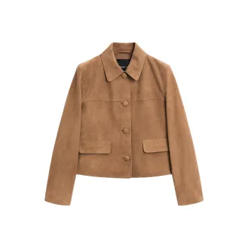 Massimo Dutti Leather Jacket Women's Brown