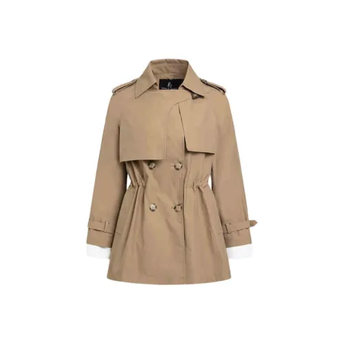 Hush Puppies Trench Coat Women's Cappuccino