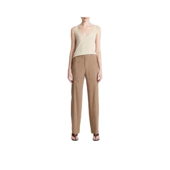 VINCE Straight-leg Linen-blend Trousers