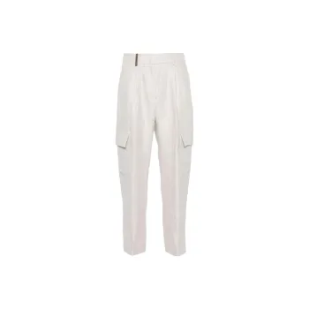 PESERICO High waist Cropped Trousers