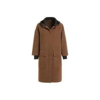 QIAOWANNI Coats Women's Gold Straw Color