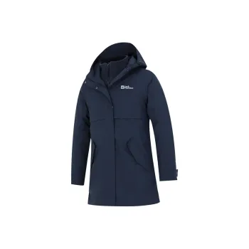 Jack Wolfskin Keep Warm From The Wind Windbreaker Jacket Women's Marine Blue