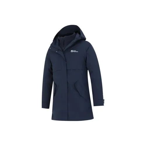 Jack Wolfskin Keep Warm From The Wind Windbreaker Jacket Women's Marine Blue