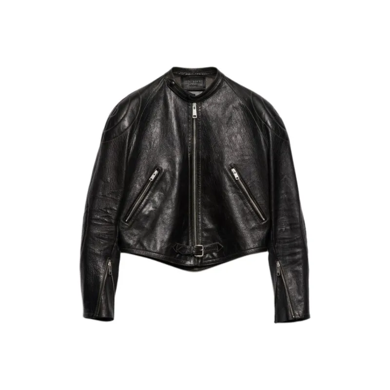 PRADA Leather Jacket Women's Black-0