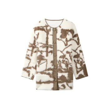 THE SEA LIFE Velvet feel Coat Women's Tea Brown