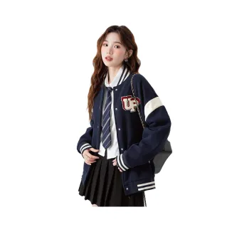 JEANSWEST Baseball Jacket Women's Dark Blue