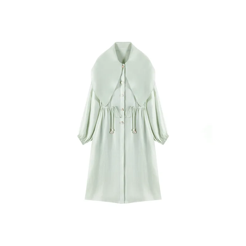 CARIEDO Trench Coat Women's Mint Green-0