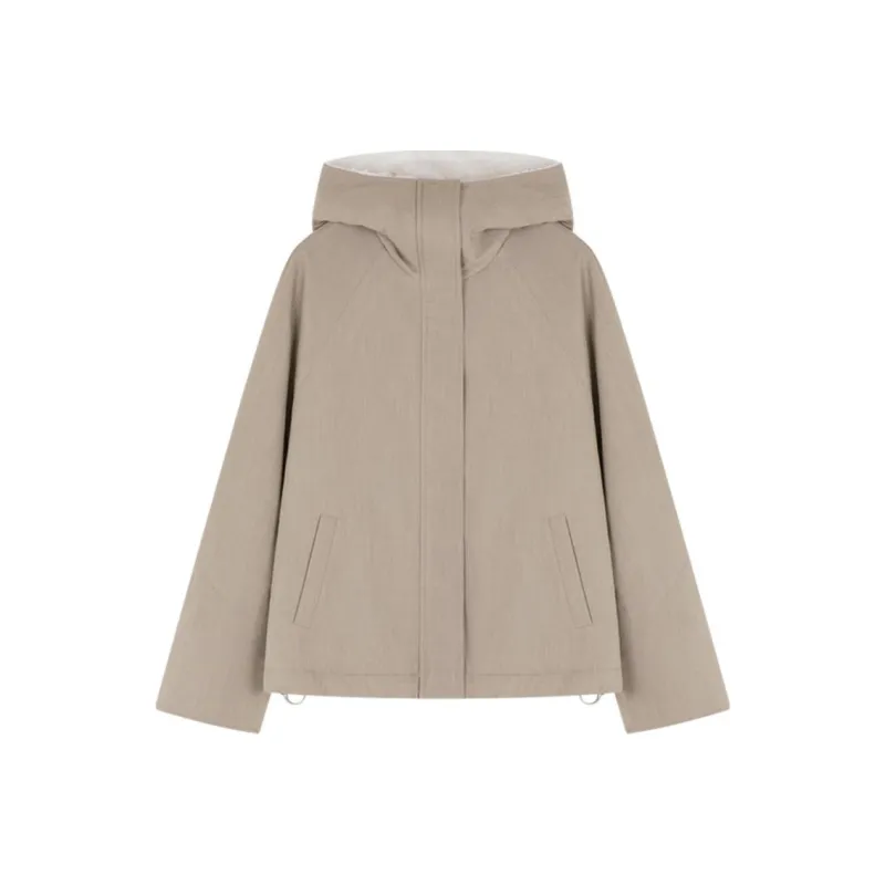 IHIMI Velvet feel Coat Women's Khaki-0