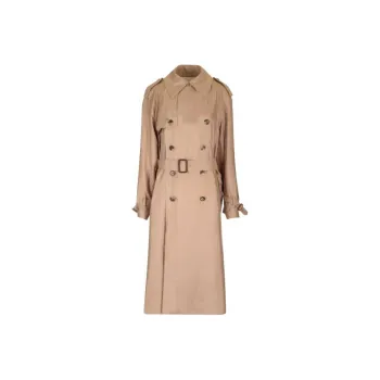 SAINT LAURENT Trench Coat Women's Beige