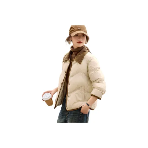 Mo Han Yi Mei Puffer With Grey Women's Beige Apricot