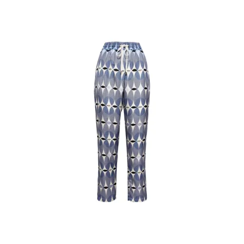 Lorena Antoniazzi Graphic print Elasticated waist Silk Trousers