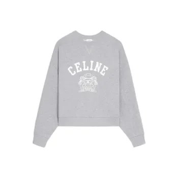 CELINE SS25 Sweatshirt Women's Gray White