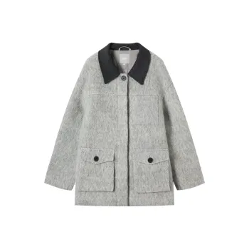 DIALOGUE Coats Women's Light Heather Gray