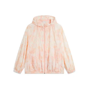LiNing Sports Fashion Collection Sun Protection Clothing Women's Orange Pink All Over Print