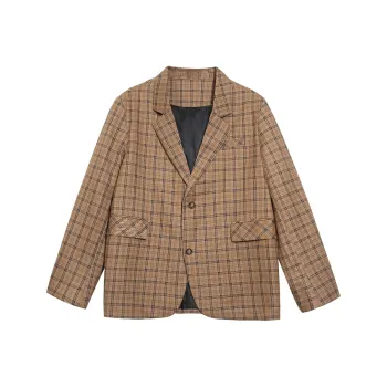 Youth Pastoral Order Business Suit Unisex Coffee