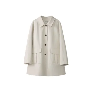 Fstudio Korean Effortless Design Commute Large Pocket Trench Coat Women's Ecru