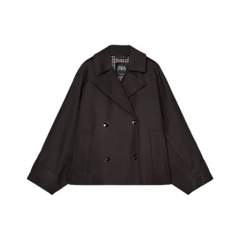 ZARA ZW Series Trench Coat Women's Chocolate