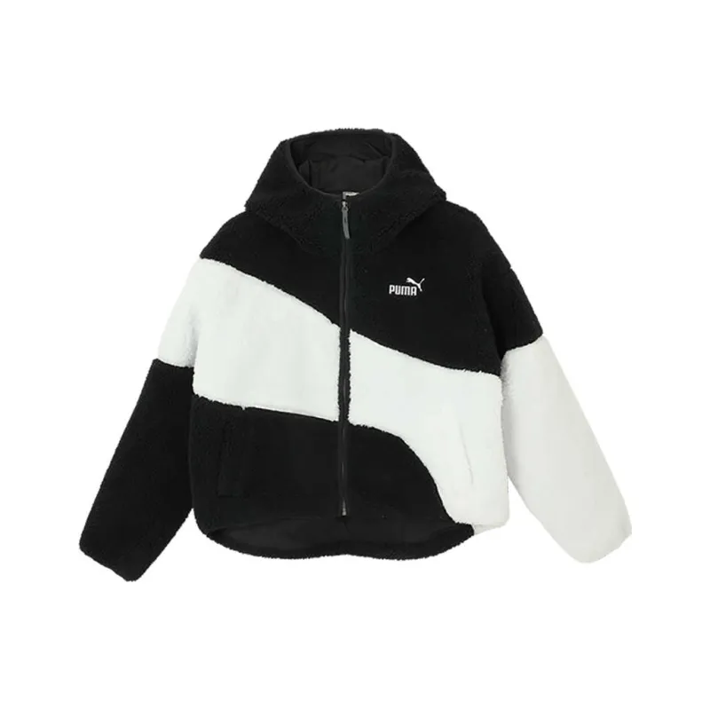 PUMA Big Cat Velvet feel Coat Women's Black White-0